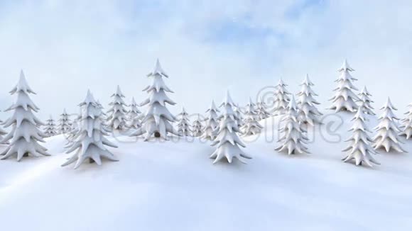 冬天的圣诞森林视频的预览图