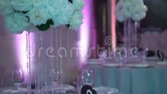 婚礼的餐厅装饰视频的预览图