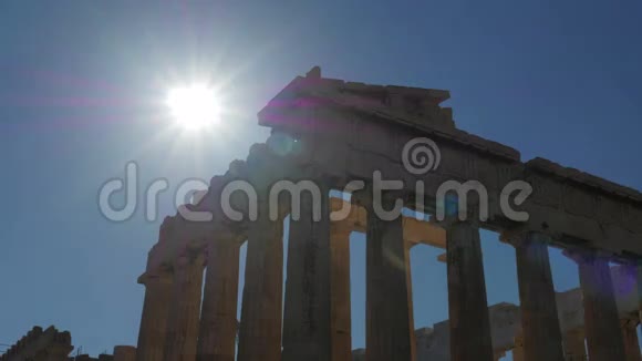 雅典卫城希腊雅典时间推移4K视频的预览图