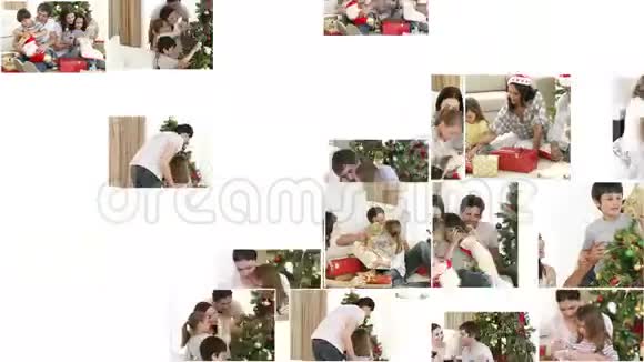 家人在圣诞节玩得很开心视频的预览图
