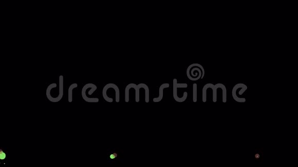 绿色点漂浮起来发光粒子和圆圈VJ背景视频的预览图