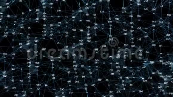 抽象运动数字多边形随机数字凸数据网络视频的预览图