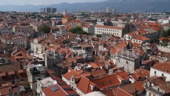 克罗地亚斯普利特老城在城里古代建筑师视频的预览图