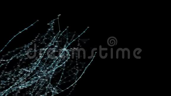 抽象运动数字多边形随机数字神经丛数据网络视频的预览图