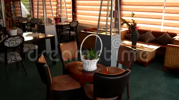 餐厅里的桌子咖啡馆的内部视频的预览图