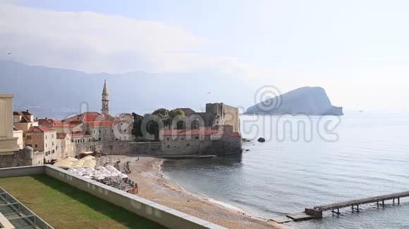 亚得里亚海黑山布德瓦老城视频的预览图