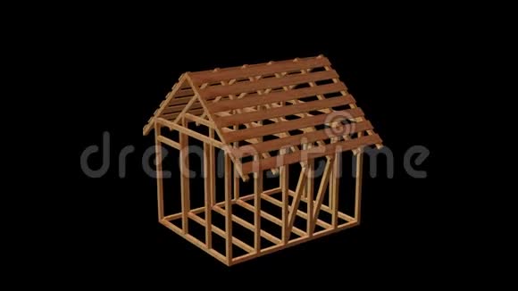 木制框架房子视频的预览图