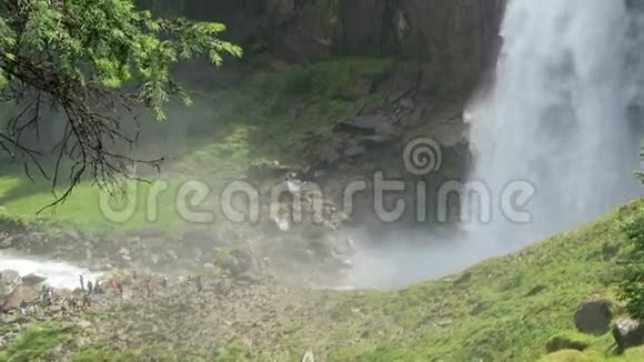 奥地利萨尔茨堡州平茨高的克里姆瀑布欧洲阿尔卑斯山视频的预览图