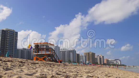 迈阿密南海海滩夏日生活全景4k佛罗里达美国视频的预览图