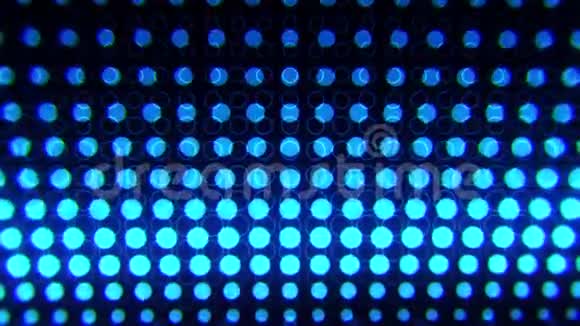 蓝色发光霓虹灯圈抽象运动背景VJ循环视频的预览图