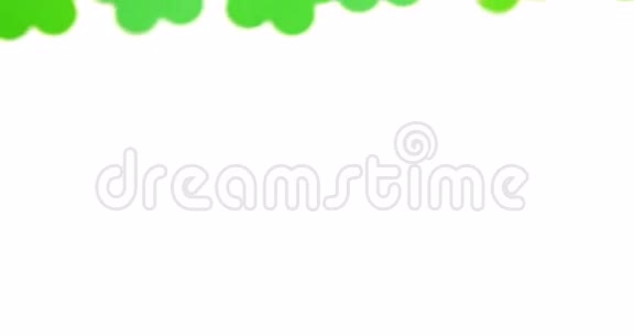 圣帕特里克节白色背景的绿色三叶草视频的预览图