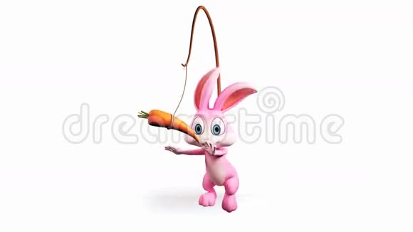 复活节兔子跑在胡萝卜后面视频的预览图