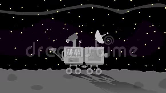 太空漫游者在太空中收集月球数据视频的预览图