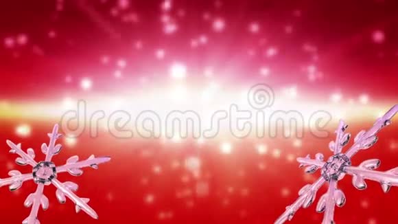 圣诞节雪花是红色的视频的预览图