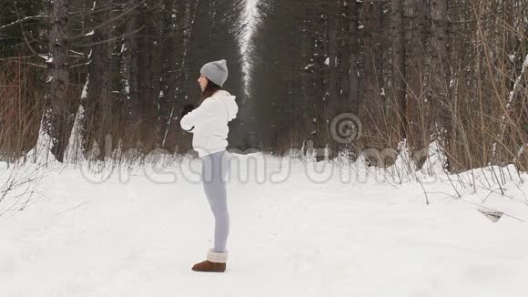 冬季瑜伽课程在美丽的地方视频的预览图
