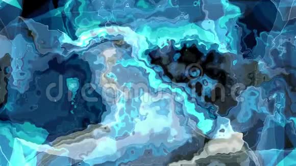 数码湍流能量霓虹灯蓝彩云柔动挥动动画背景新的独特品质艺术时尚视频的预览图