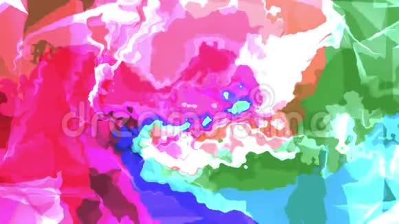 数字湍流能量霓虹灯RAINBO油漆云软移动挥动动画新的独特质量艺术时尚视频的预览图