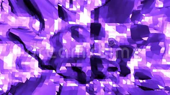 紫罗兰抽象低聚波面作为未来主义背景紫罗兰抽象几何振动环境视频的预览图