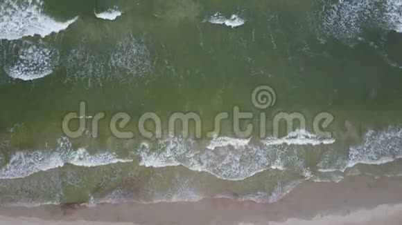 波罗的海帕兰加列图瓦海边无人机俯视图4K超高清视频立陶宛视频的预览图