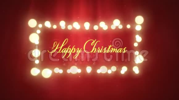 圣诞快乐在一个发光的框架视频的预览图