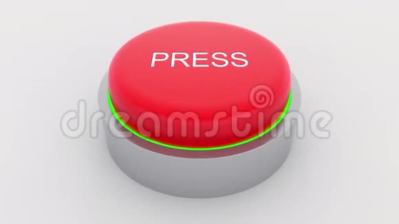 大红色按钮按下铭文概念4K剪辑视频的预览图