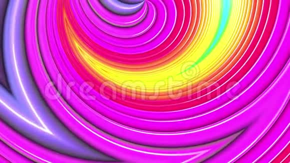 摘要三维无缝明亮背景与梯度颜色在4k彩虹五彩条纹周期性地移动视频的预览图