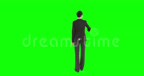 绿色屏幕上的女商人视频的预览图