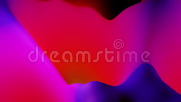 具有抽象流体梯度的4k无缝环内辉光波状表面美丽的颜色渐变抽象的液体视频的预览图