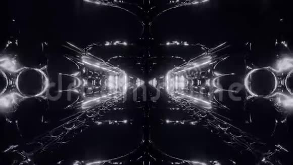 未来主义科幻外星空间隧道建筑三维渲染现场壁纸运动背景俱乐部视觉循环视频的预览图