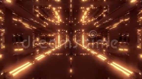 未来主义科幻隧道走廊三维插图现场壁纸运动背景无尽循环vj循环视频的预览图