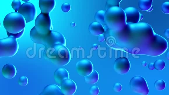 抽象的蓝色最小艺术液体背景视频的预览图