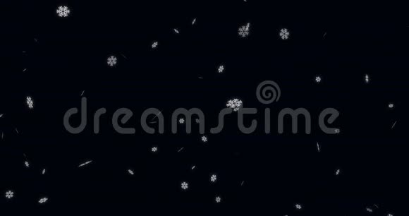 动画现代降雪背景圣诞雪花背景视频的预览图