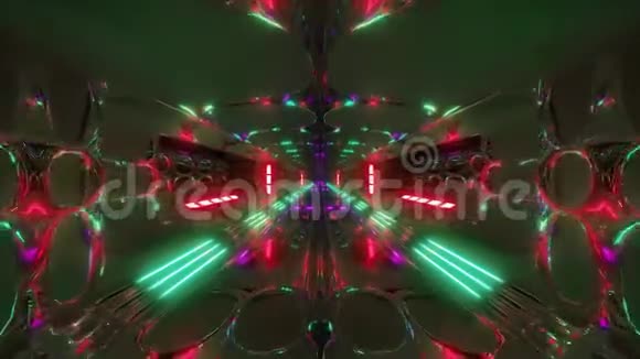 超启发式scifi外星隧道建筑三维渲染现场壁纸运动背景俱乐部视觉vj循环视频的预览图