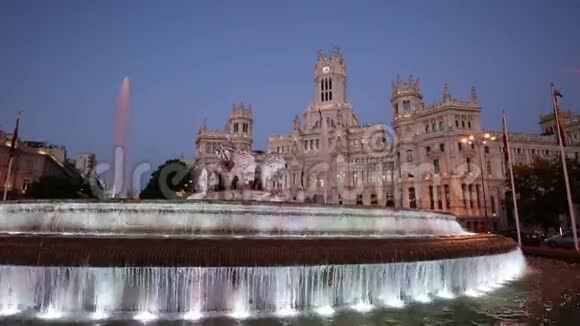西班牙马德里的Cibeles广场视频的预览图
