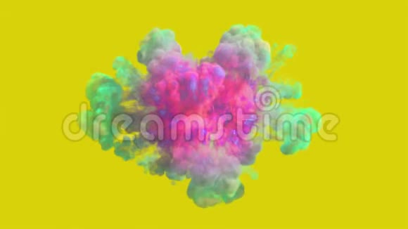 彩色烟雾在4K爆炸视频的预览图