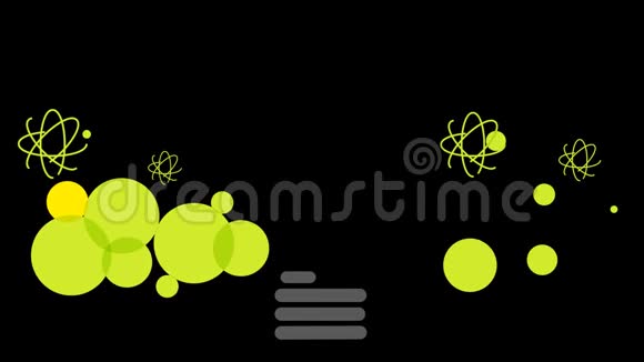 绿色抽象气泡与冲程灯泡视频的预览图