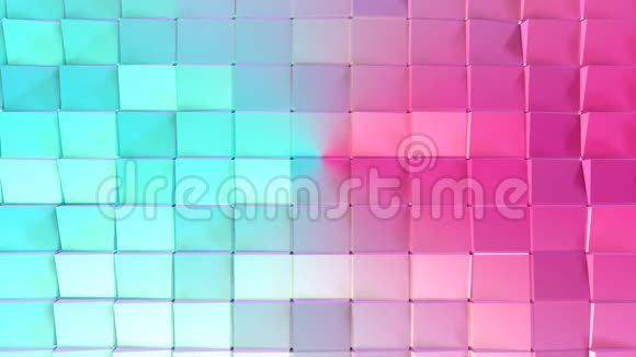抽象简单的蓝色粉红色低聚三维表面作为卡通游戏背景软几何低聚运动背景视频的预览图