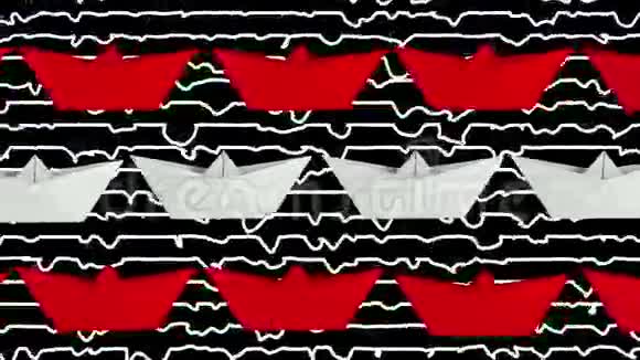 白色和红色的纸船视频的预览图