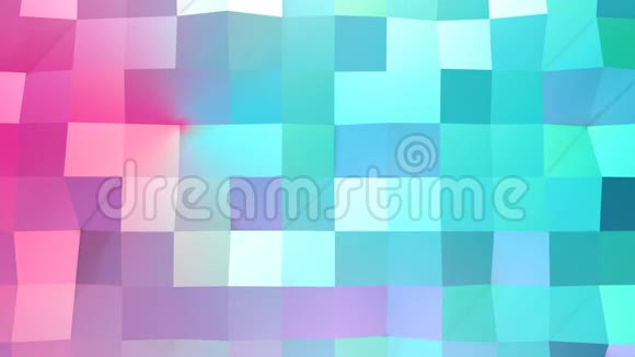 抽象简单的蓝色粉红色低聚三维表面作为生动的环境软几何低聚运动背景视频的预览图