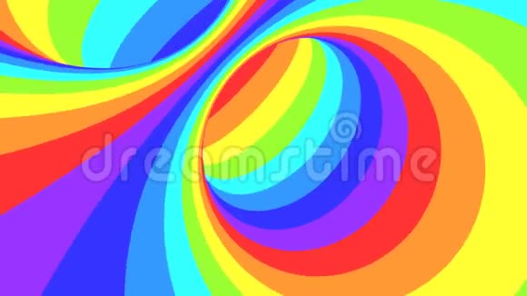 光谱迷幻的光学错觉彩虹催眠动画背景视频的预览图