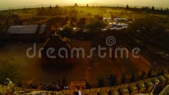 缅甸巴根的日落视频的预览图