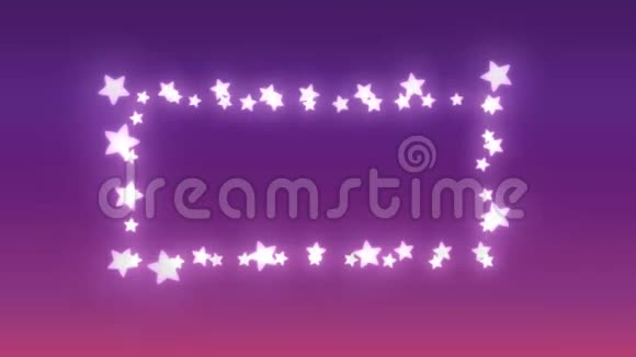 紫色背景上的发光框架视频的预览图