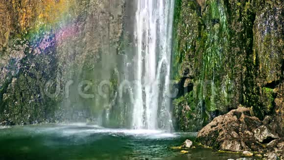 普利茨维国家公园美丽瀑布的详细景观视频的预览图