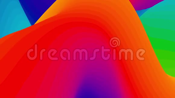 用明亮的彩虹颜色抽象出五颜六色的波浪背景视频的预览图