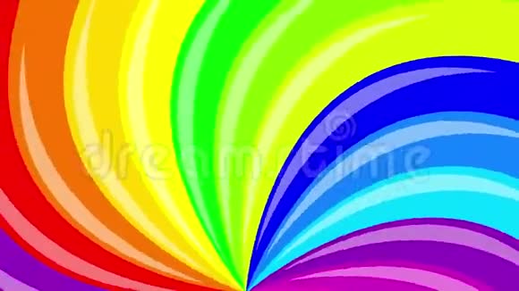 五颜六色的背景彩虹旋转螺旋4k动画视频的预览图