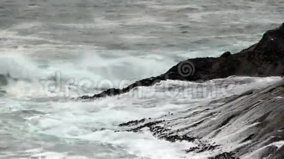 拉瓦岩海岸侵蚀俄勒冈州底波湾视频的预览图