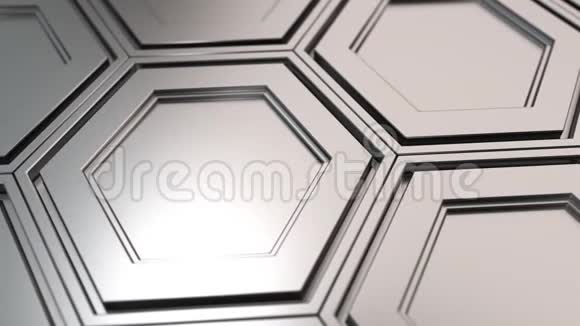 金属六边形的墙视频的预览图