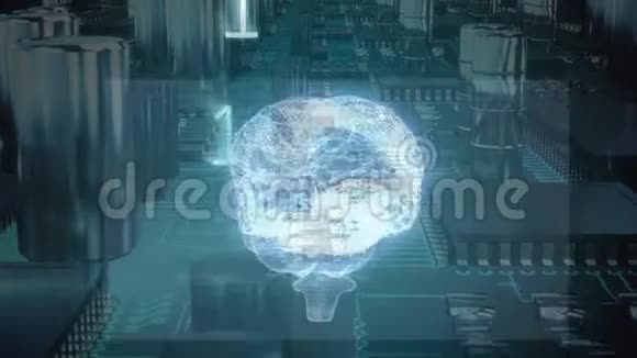 发光脑和电脑电路板视频的预览图