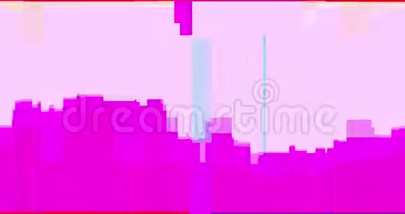 抽象多彩色现实屏幕故障闪烁模拟老式电视信号干扰不良和色条静态视频的预览图