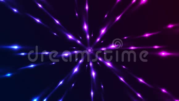 蓝色和紫色霓虹灯发光图案视频动画视频的预览图